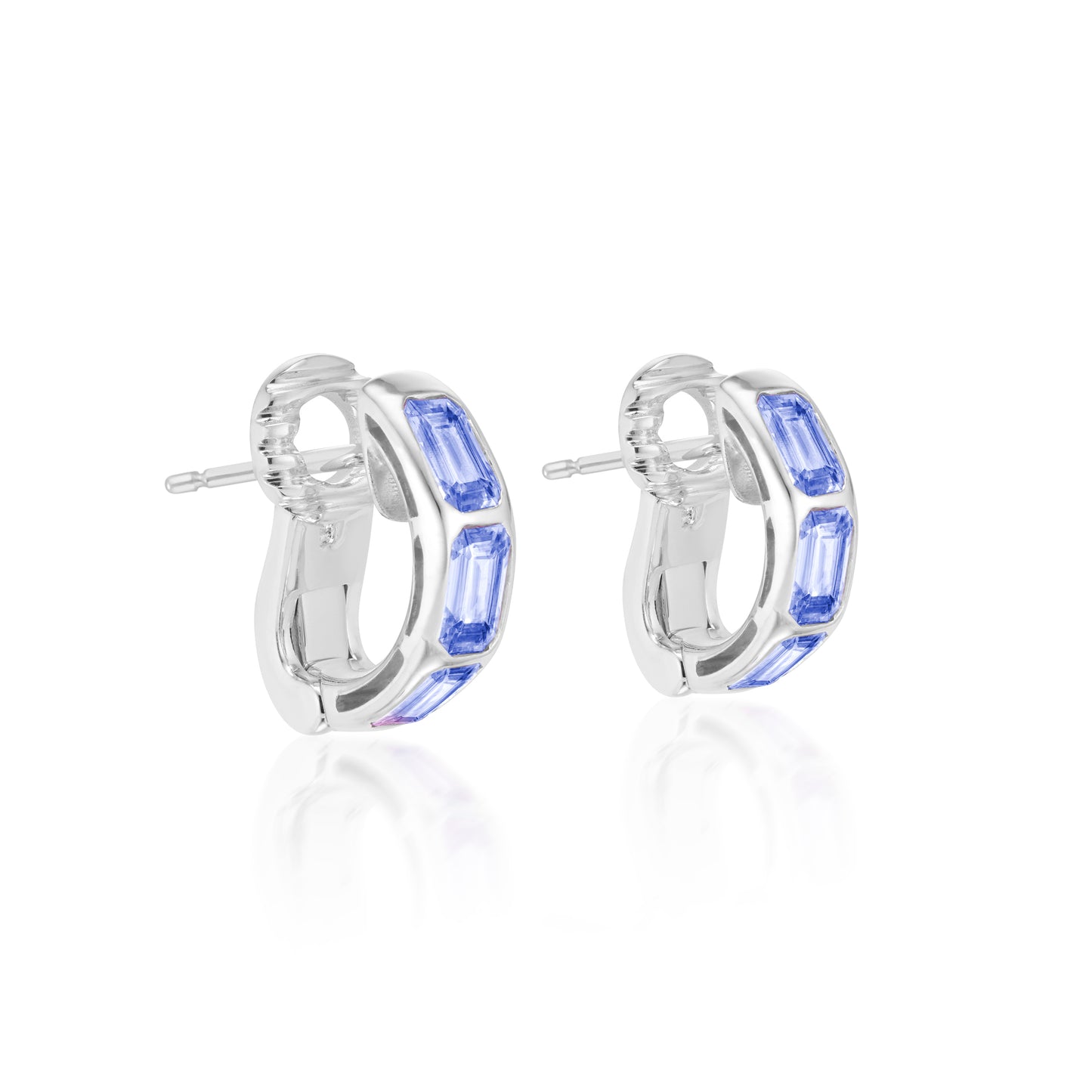 MACADAM HORIZON Emerald-Cut Earring Hoops